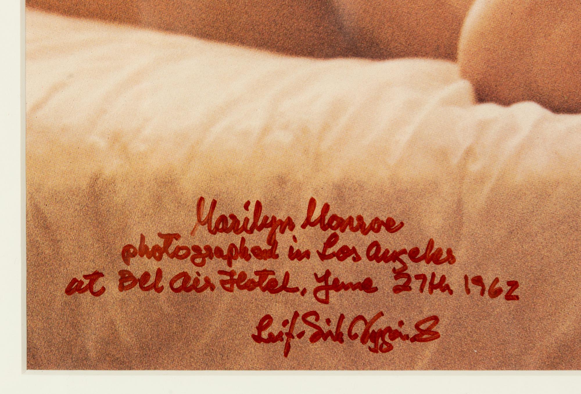 Leif-Erik Nygårds, "Marilyn Monroe photographed in Los Angeles at Bel Air Hotel, June 27th 1962".