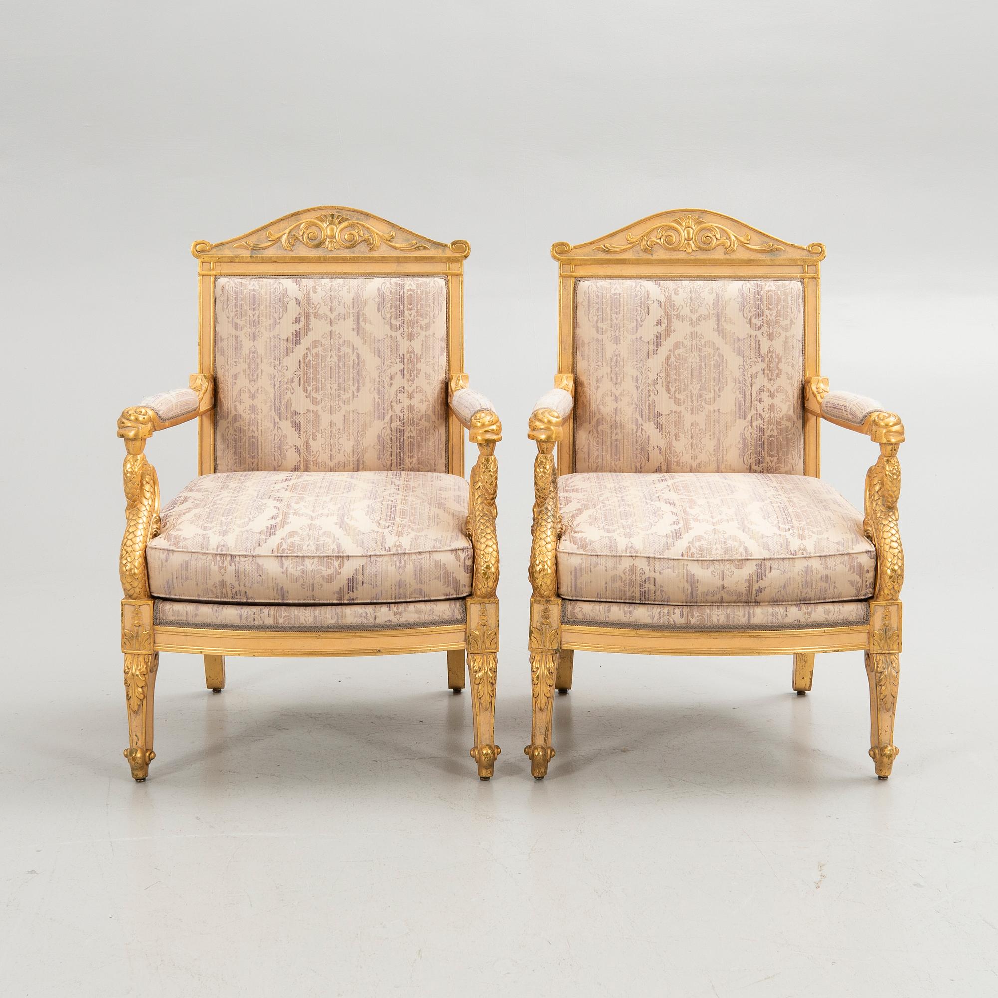 Kamstolar, 1 par, empire stil, 1900-tal.