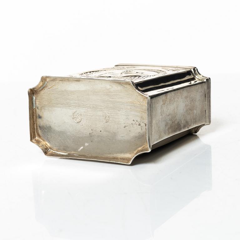 Samuel Hoff den äldre, teburk, silver, Lübeck, omkring 1740.