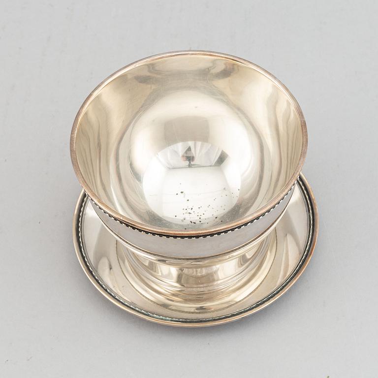 A silver sauce bowl, made by GAB in Sweden 1959.