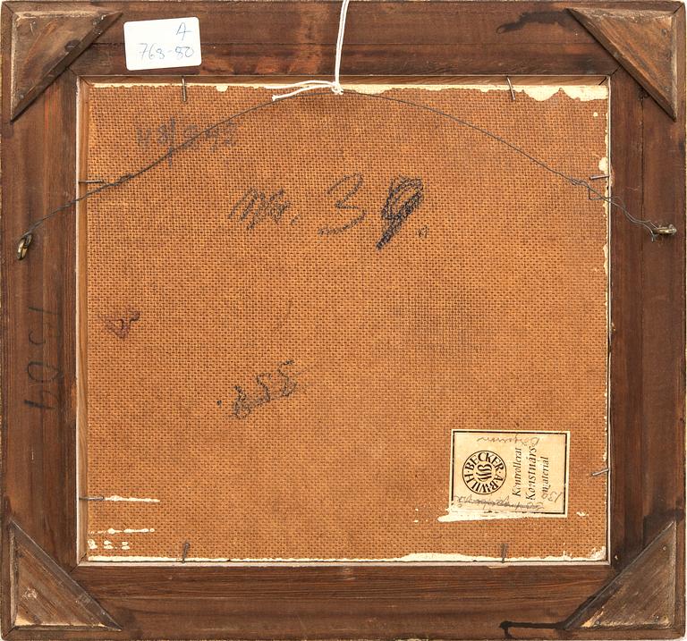 Thure Wallner, olja på pannå signerad.