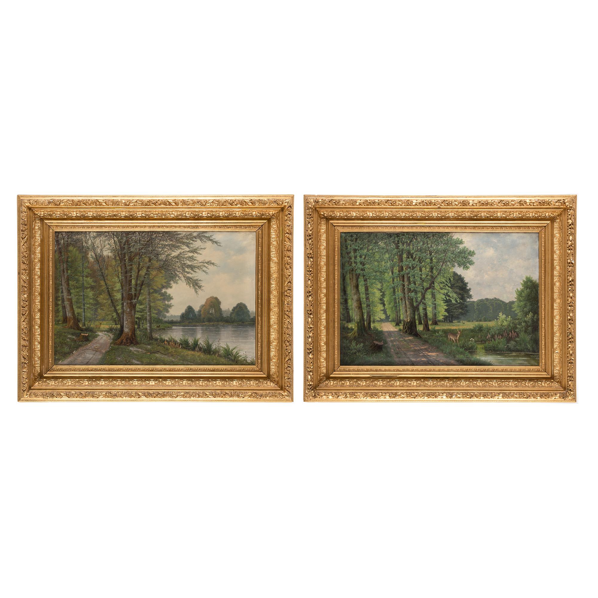 WILHELM FERDINAND LEISNER, two, oil on canvas, signed and dated 89.