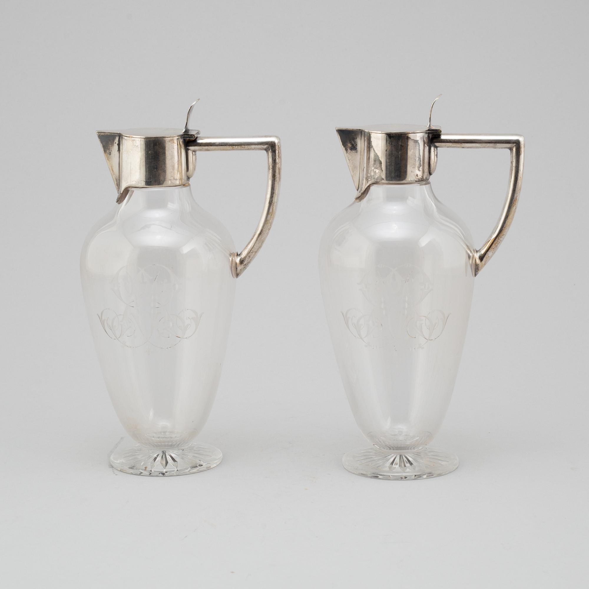 VINKANNOR, ett par, CG Hallberg, 1800-talets slut.