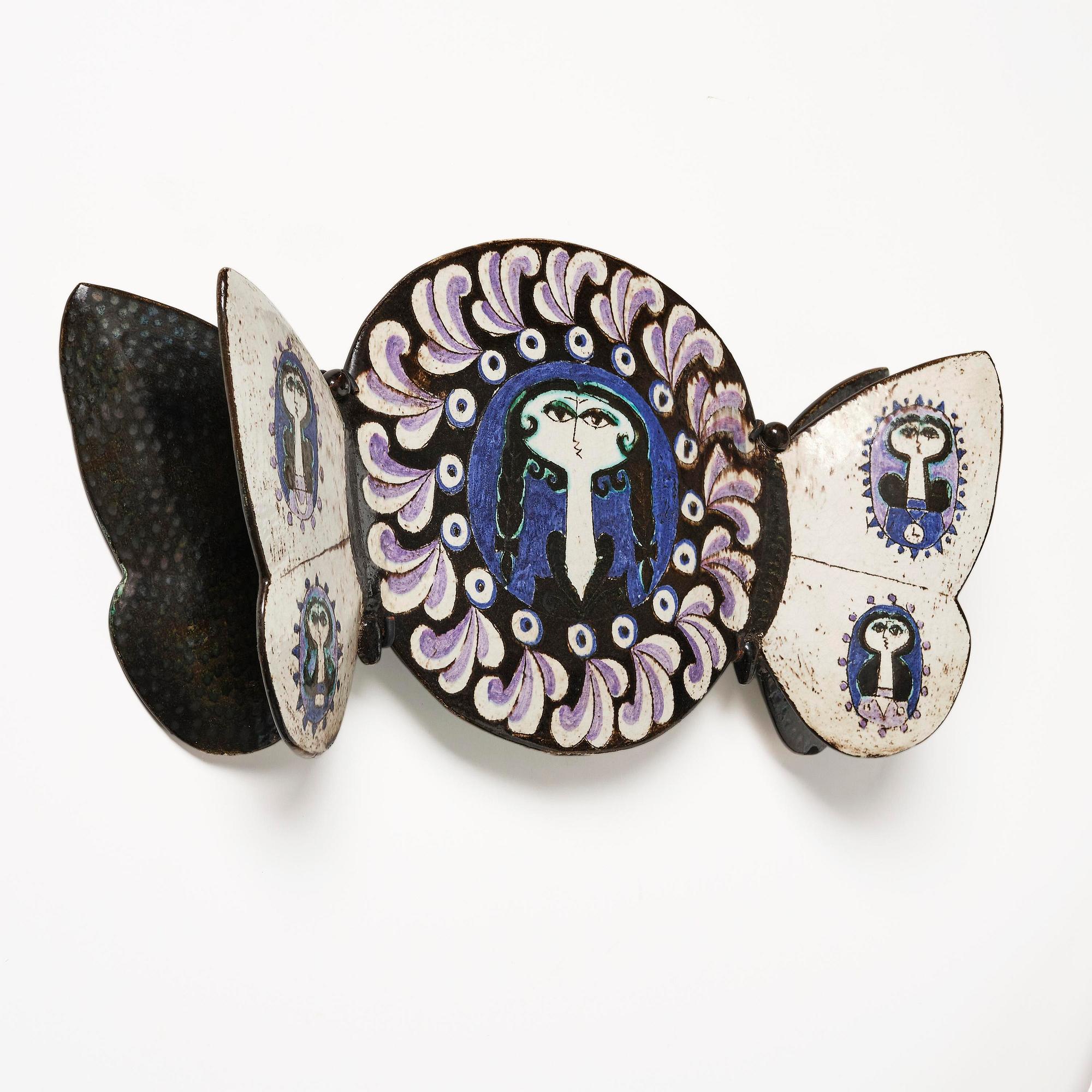 Birger Kaipiainen, a glazed stoneware wall sculpture, Rörstrand, Sweden, 1950s.