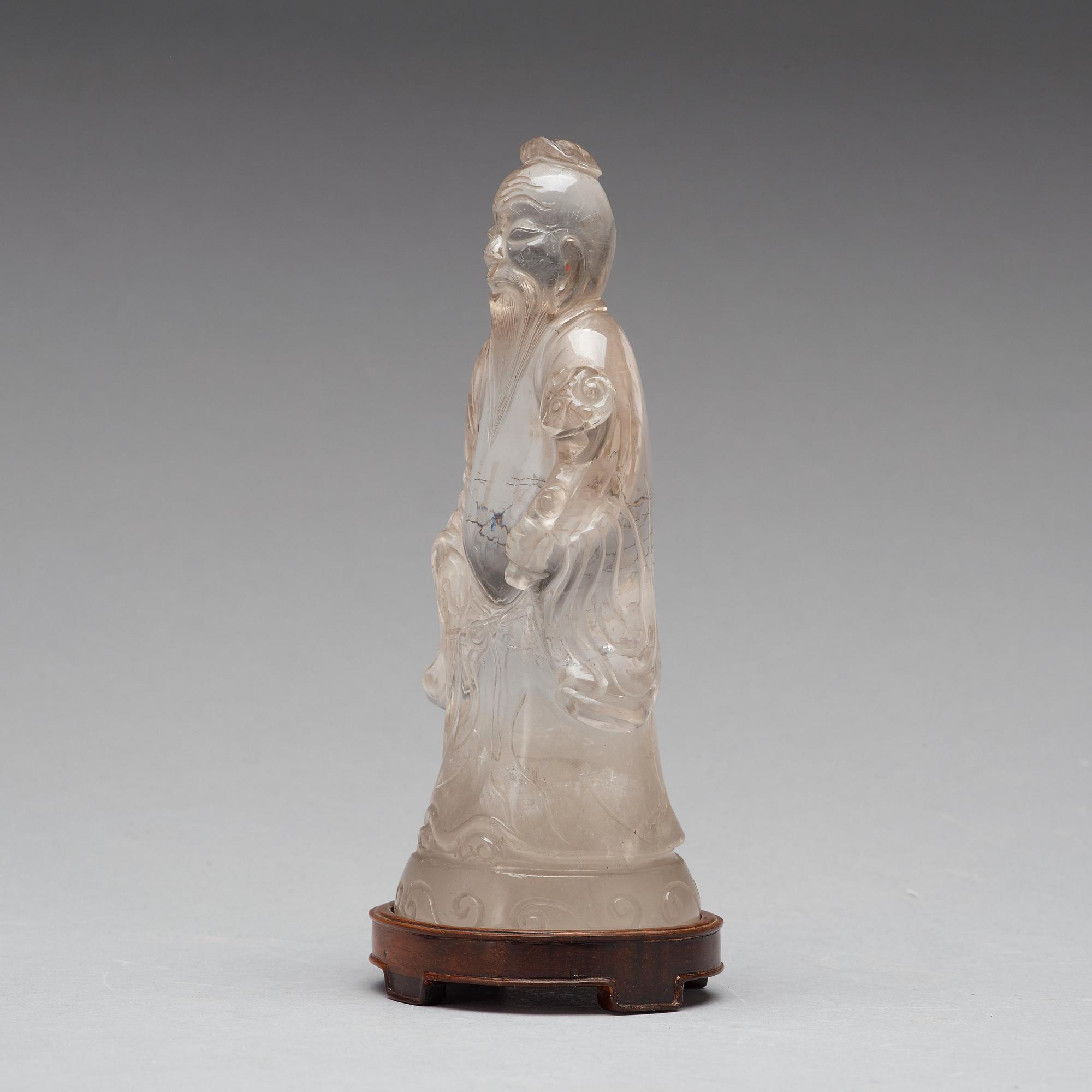 FIGURIN, bergkristall. Sen Qing dynasti.