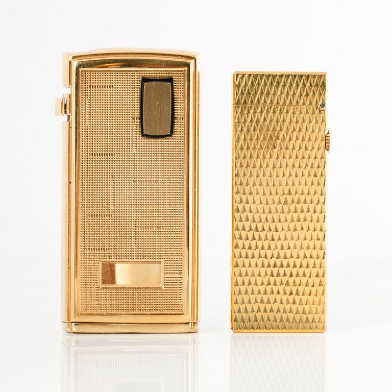 TÄNDARE, 2 st, Dunhill och Ronson, 1900-talets andra hälft.