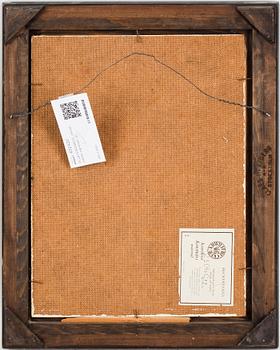 OLLE NORDBERG, olja på pannå, signerad.