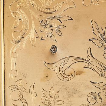 An ottoman empire gilded silver box, Abdul Hamid II's reign (1876-1909).