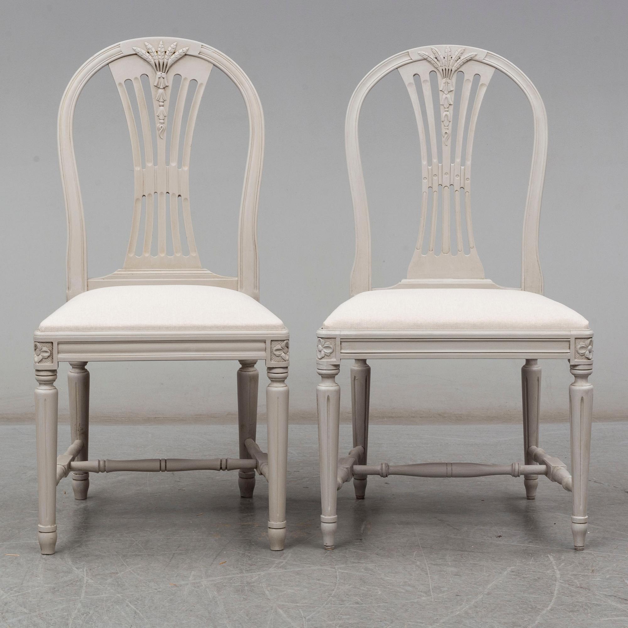 STOLAR, 4+4 st, gustaviansk stil, 1900-talets andra hälft.