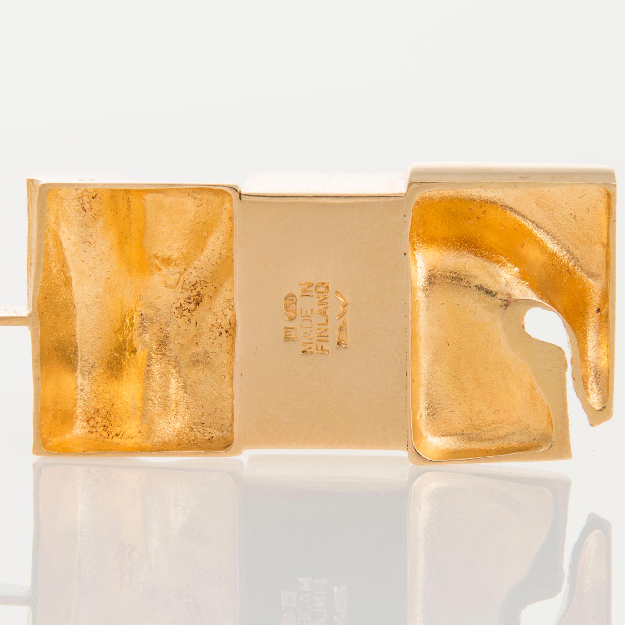 HALSSMYCKE, "Janus", 18K guld, bergskristall och rökkvarts. Björn Weckström Lapponia 32,0 g. Suunniteltu 1965.