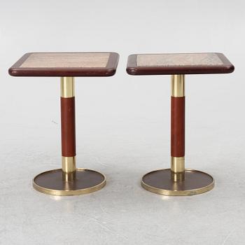 Side tables, a pair, 1970s.
