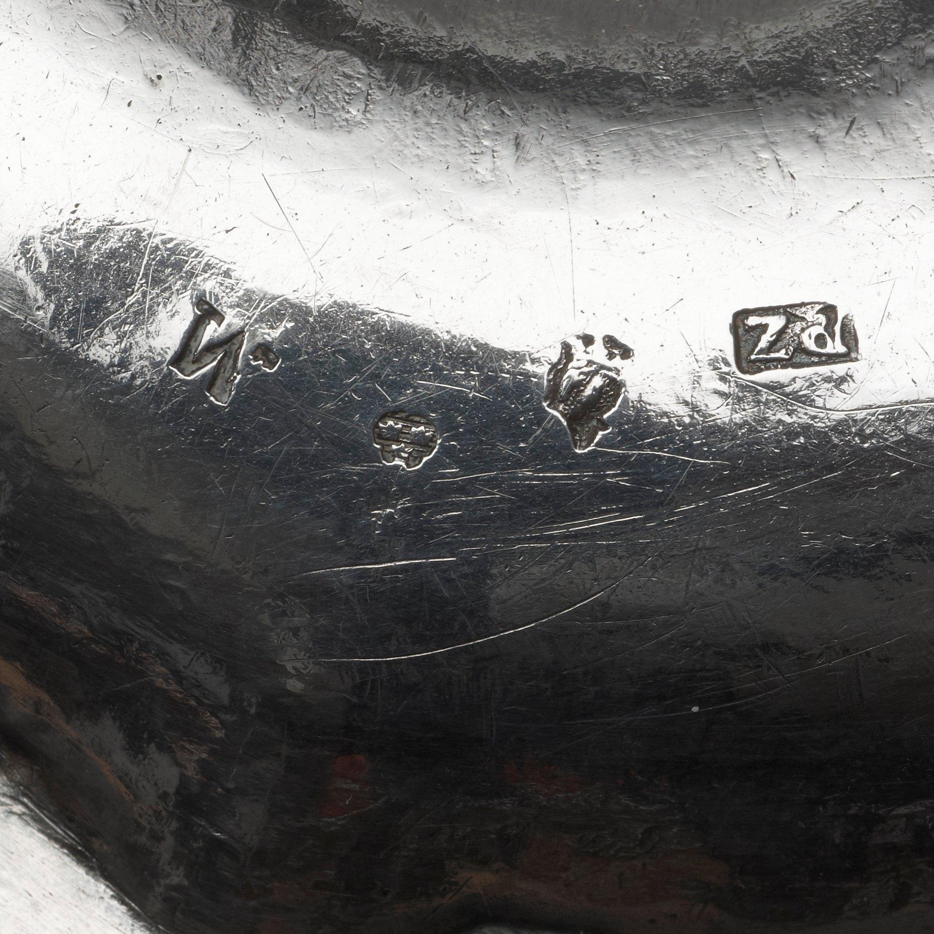 A pair of Swedish 18th century silver chamber-candlesticks, marks of Pehr Zethelius, Stockholm 1770.