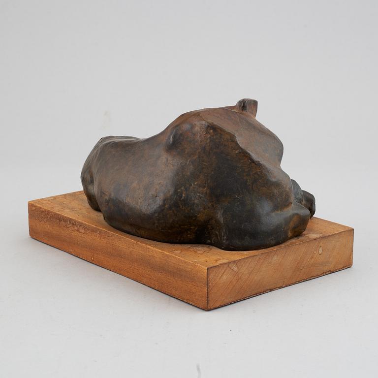 Einar Luterkort, a signed bronze sculpture. Herman Bergman.