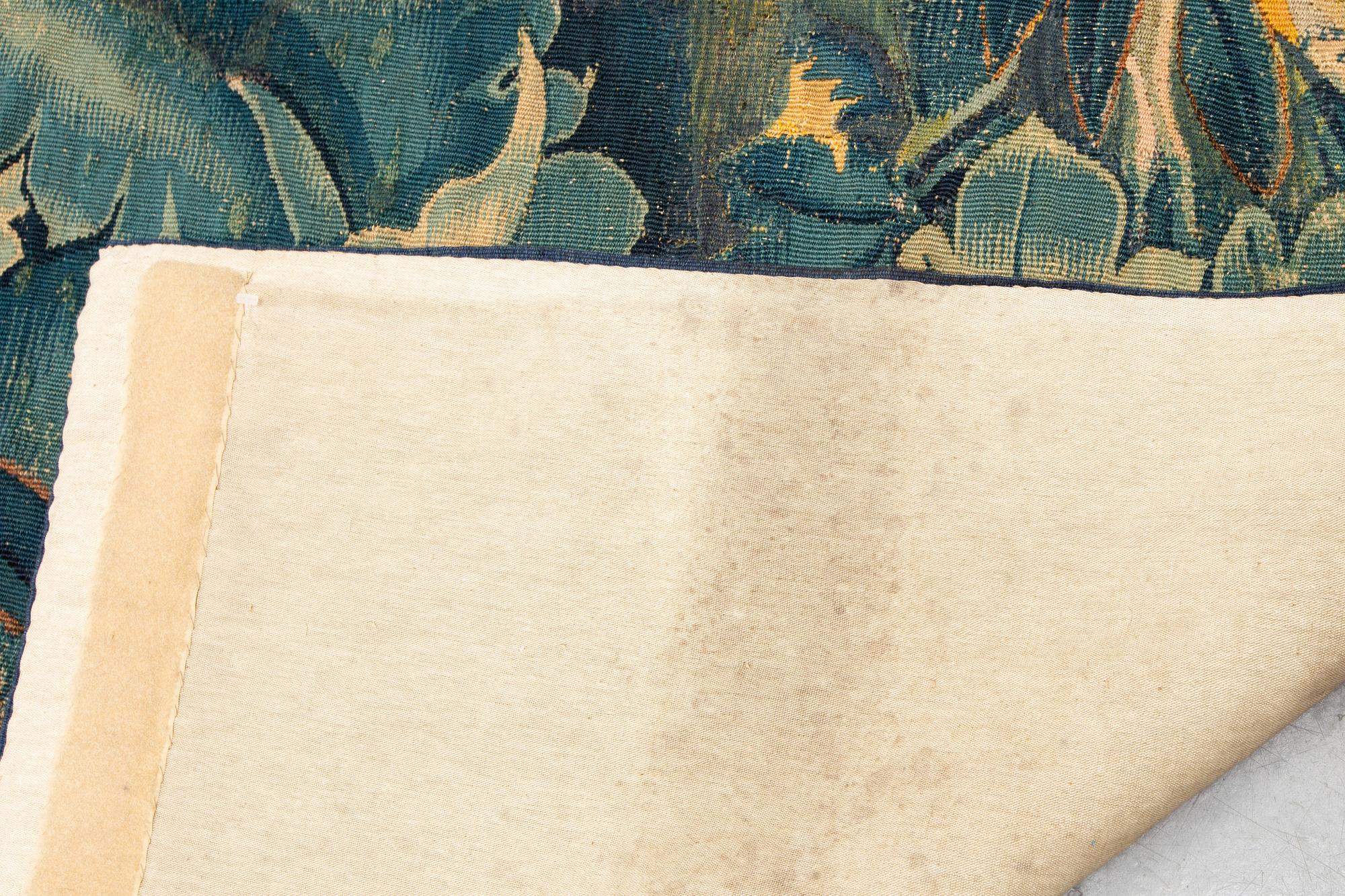 A tapestry, "Feuilles de choux", tapestry weave, third quarter 16th century, Flanders, probably Audenarde.