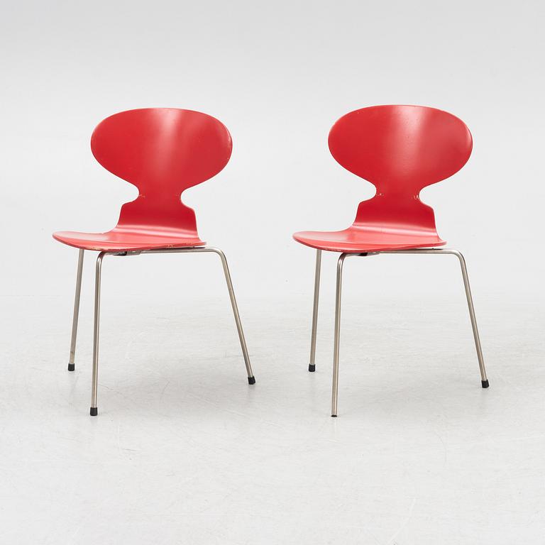Arne Jacobsen, stolar, 6 st, "Myran", Fritz Hansen, Danmark.