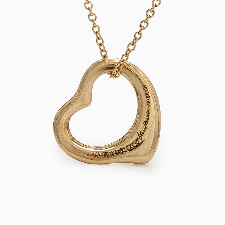 Tiffany & Co, Elsa Peretti, an 18K gold "Open Heart" necklace.