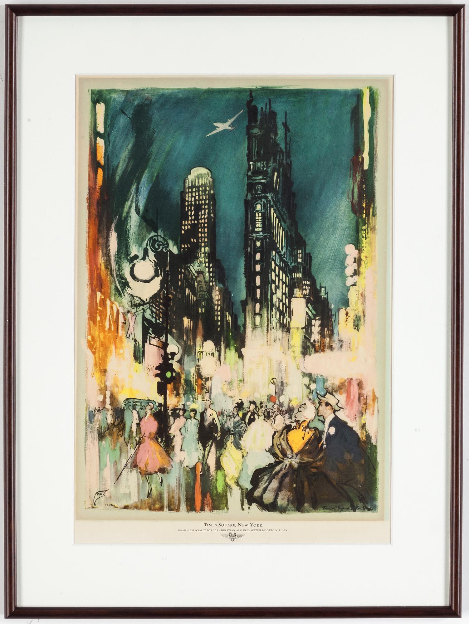 OTTO NIELSEN, a poster for SAS Scandinavian Airlines System, 1960's.