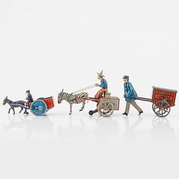 Lehmann, 3 toys, "Express", "Na-Nu" & "Na-Ob", Germany, early 20th century/first half.