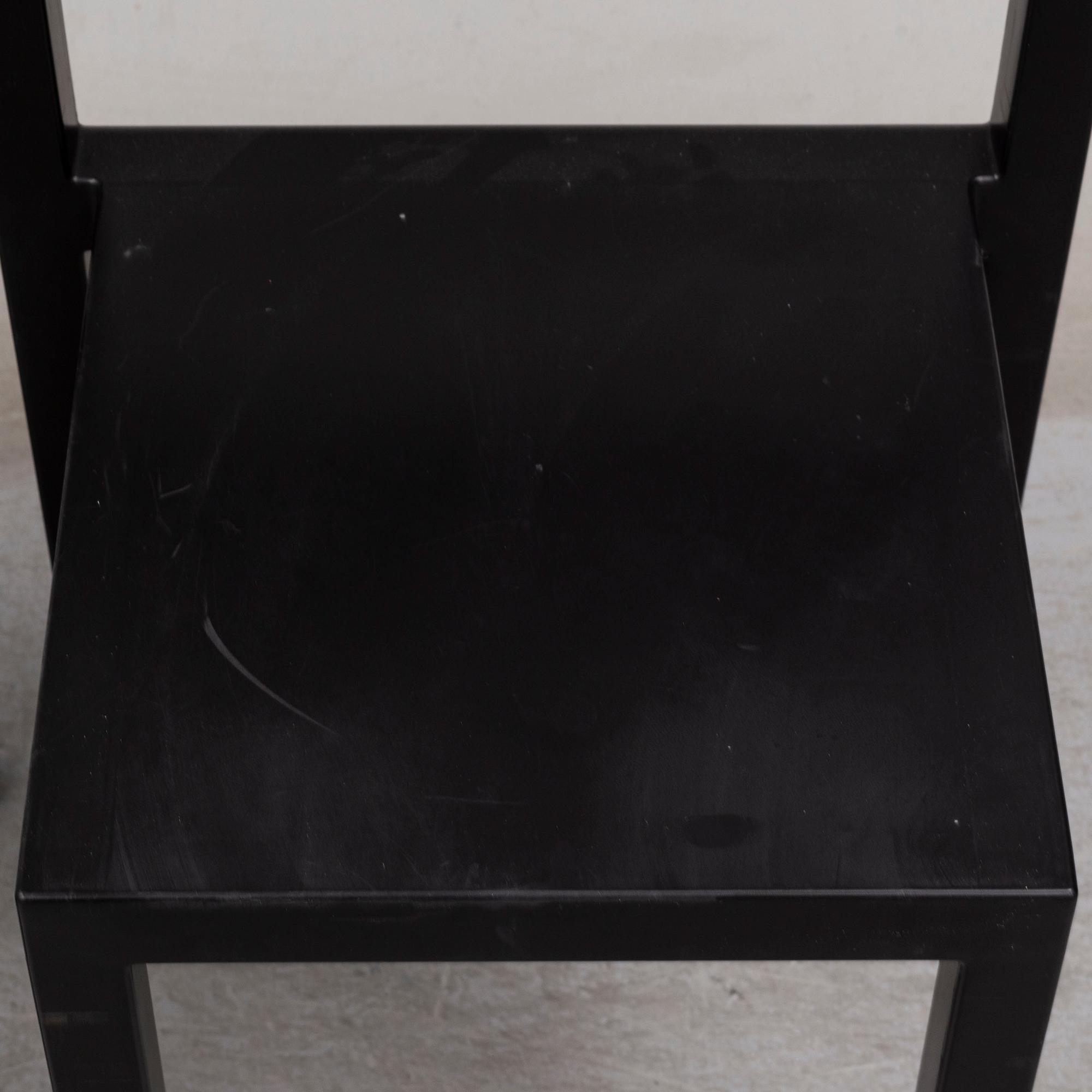 BORIS BERLIN/POUL CHRISTIANSEN, a 'Non' table with two chairs by Komplot design for Källmo.