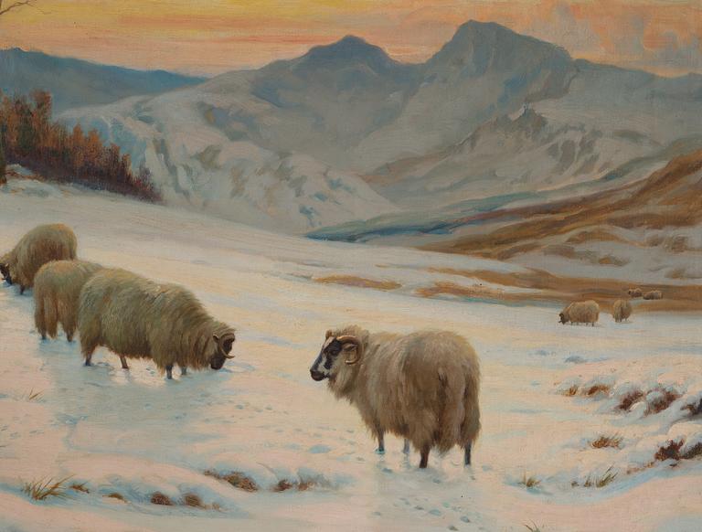 WRIGHT BARKER, oil on canvas, signed and dated 1923.