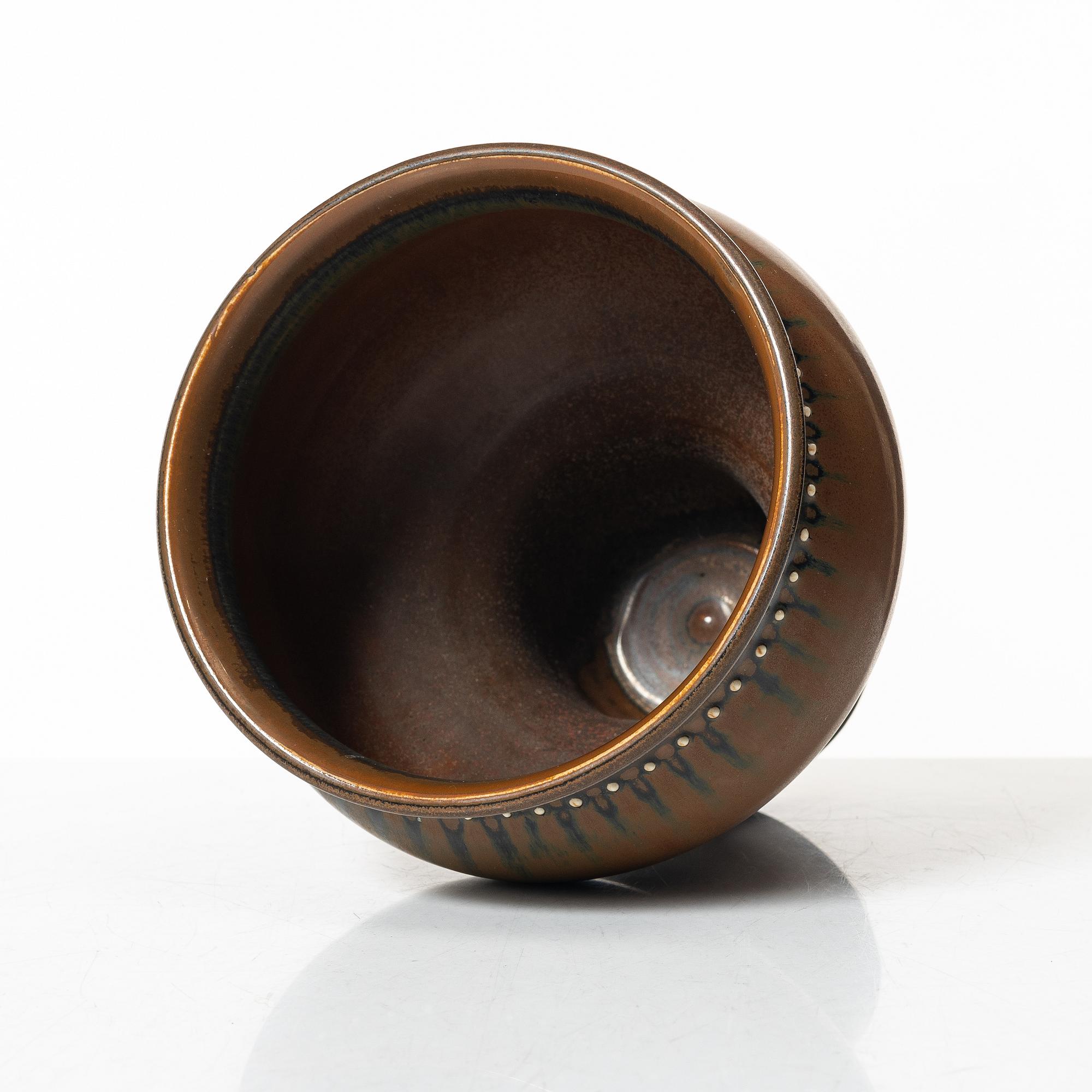 Stig Lindberg, a stoneware vase, Gustavsberg Studio 1960.