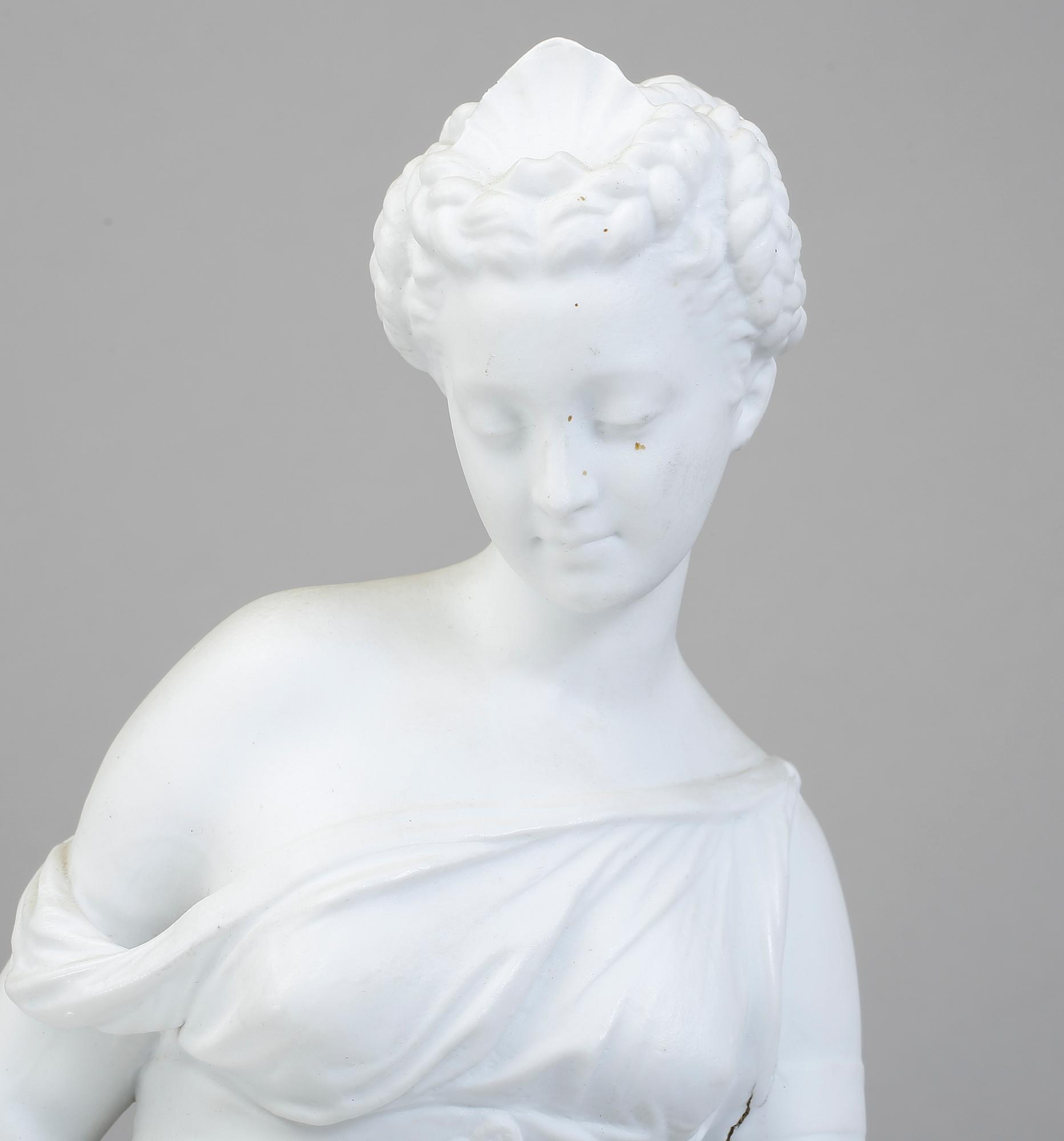 SKULPTUR, parian, 1900-talets första hälft.