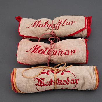 A model 'haga' silver cutlery, marked JLH, second half of the 20th century (37 pieces).