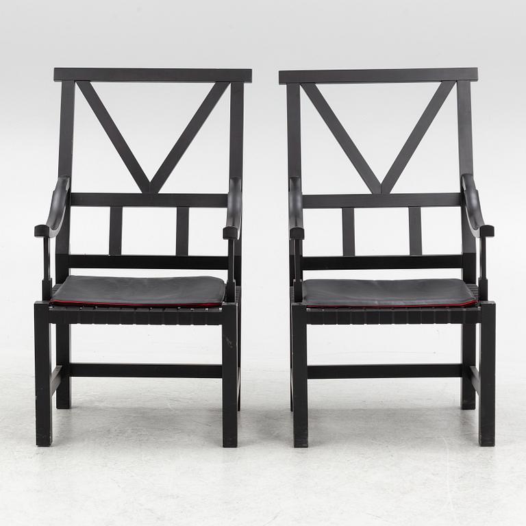 John Kandell, armchairs, a pair, "Victory", Källemo, after 1990.