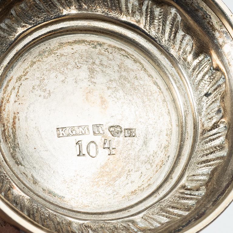 Ten Swedish silver beakers, mark of KG Markströms, Uppsala, some 1905.