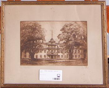 OKÄND KONSTNÄR. Etsning, sign.