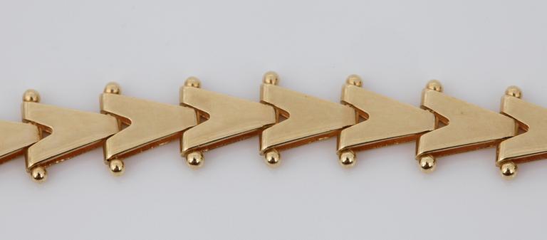 HALSLÄNK samt ARMBAND, 18k guld, Vikt ca 20g.