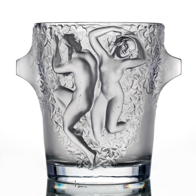 VINKYLARE, glas, "Ganymede" Lalique. 1900-talets andra hälft.