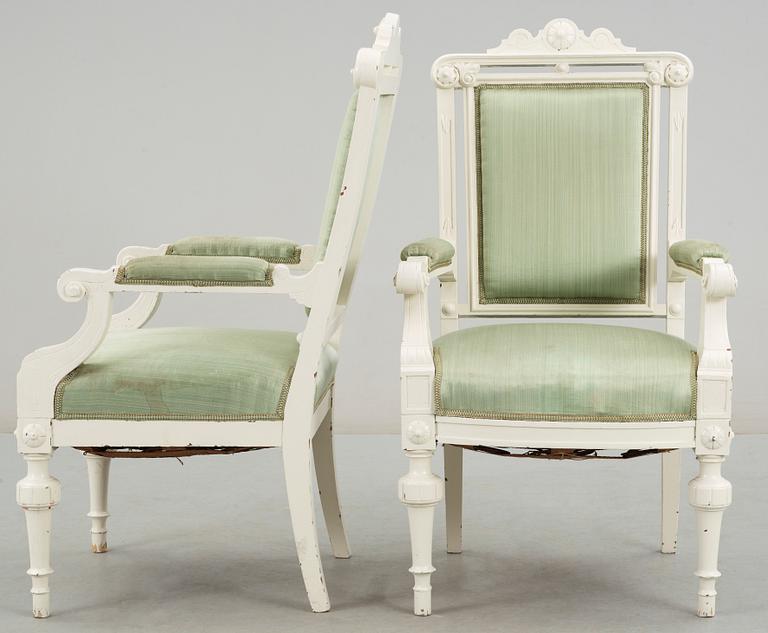 SALONGSGRUPP, 10 delar, nyrenässans, 1800-talets slut.