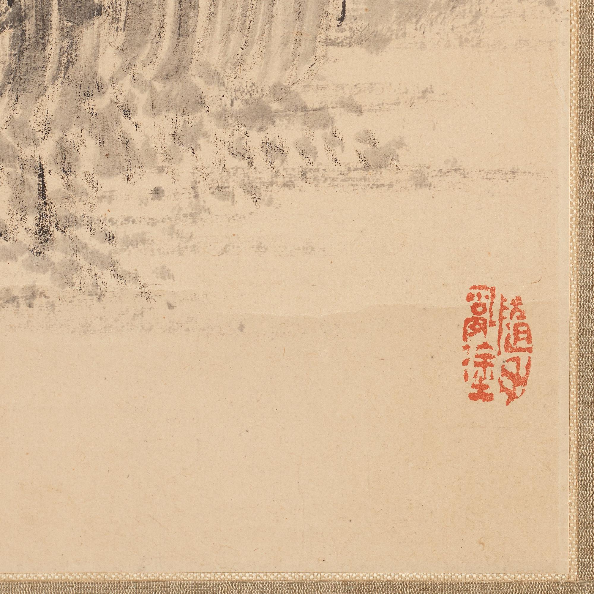 A hanging scroll, ink and colour on paper, signed Jinshi Heng and dated 1881.