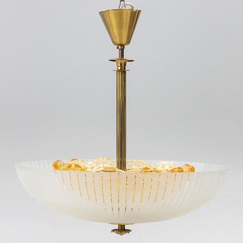 Ceiling lamp, Orrefors, mid-20th century.