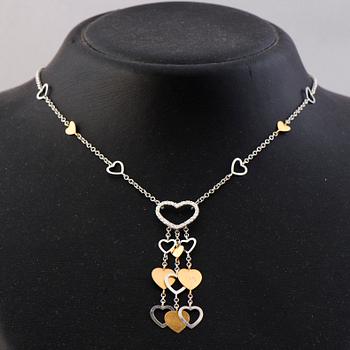 HALSSMYCKE, briljantslipade diamanter, 18K vitguld och guld. Zoccai, Italien.