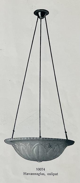Harald Notini, a ceiling lamp model "10074", Arvid Böhlmarks Lampfabrik, 1920s.