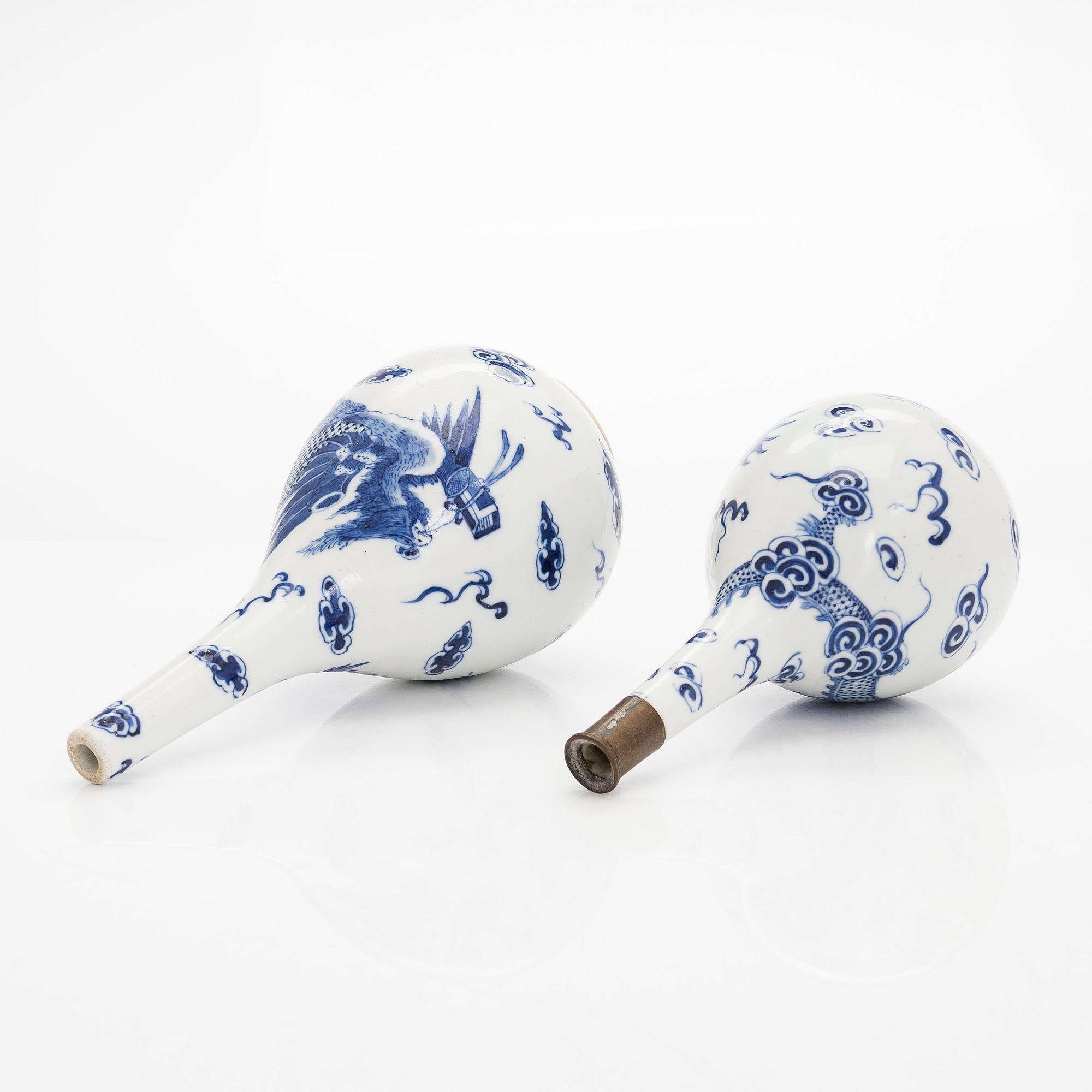 Two Chinese bottles, late Qing dynasty.
