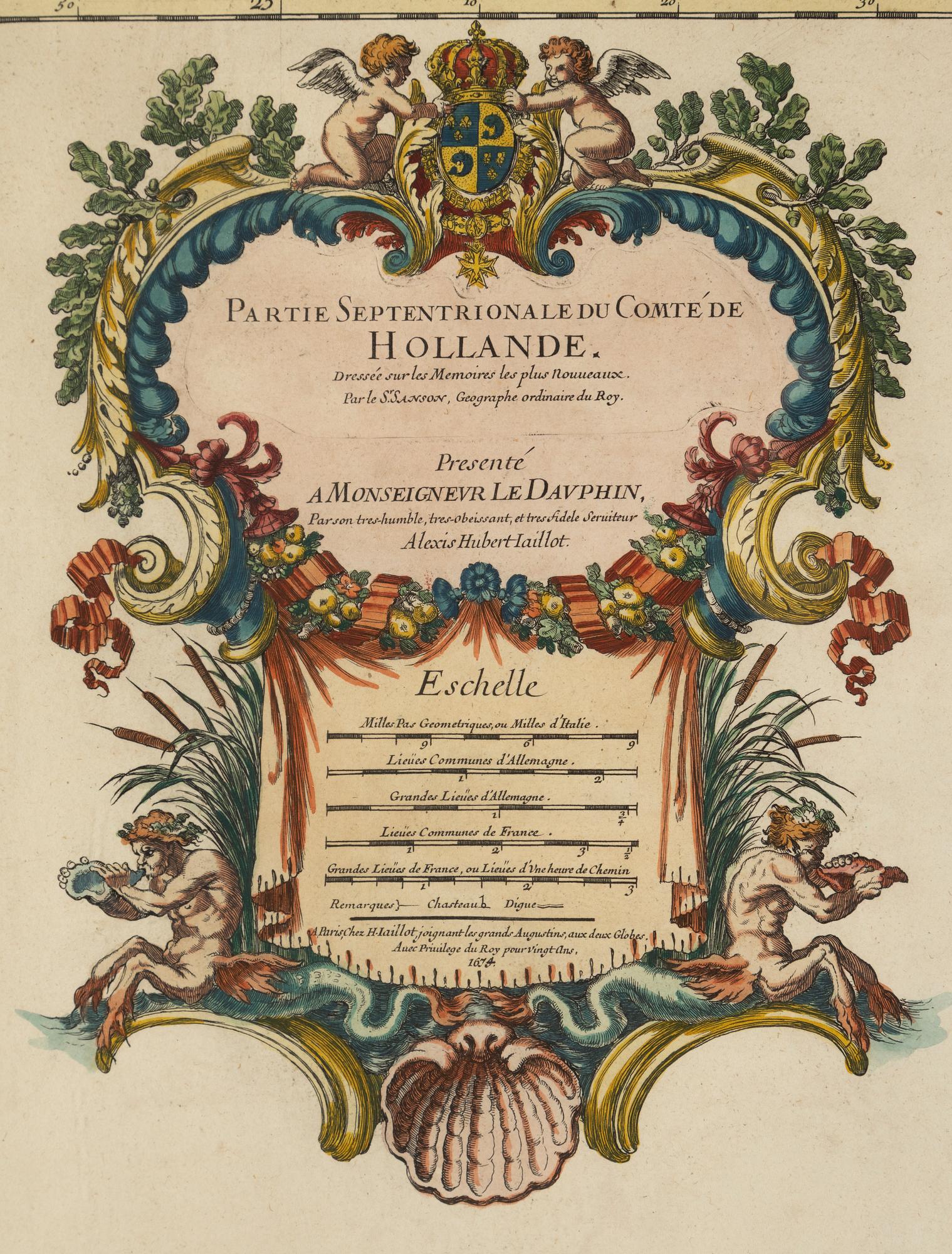 Guillaume Sanson, a hand-coloured map, circa 1680.
