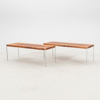 Uno & Östen Kristiansson, a pair of coffee/side tables for Luxus Vittsjö, late 20th century.
