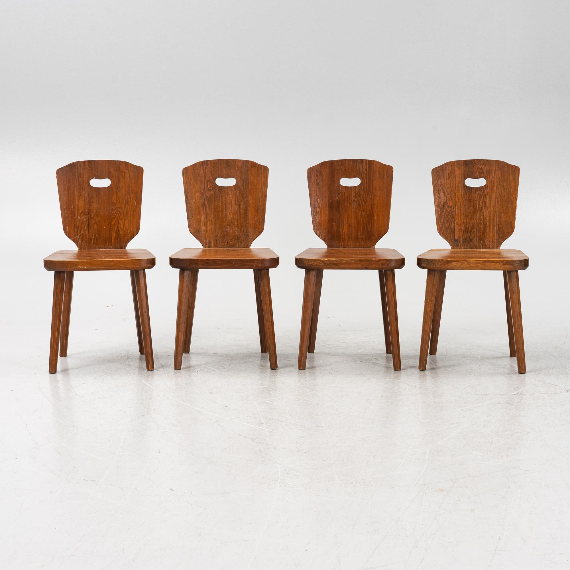 Chairs, set of 4, sports cabin model, first half of the 20th century.