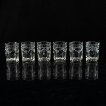 A set of 15 water glasses, 18/19th Century.