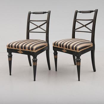 STOLAR, 1 par, empire, 1800-talets första hälft.