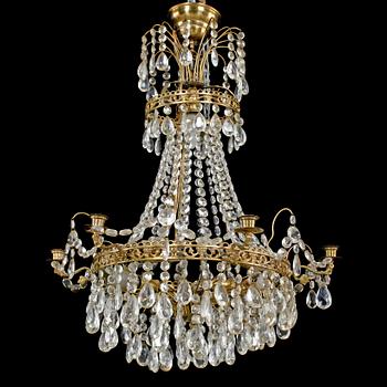 LJUSKRONA, sengustaviansk stil, 1900-tal. Höjd 65 cm.