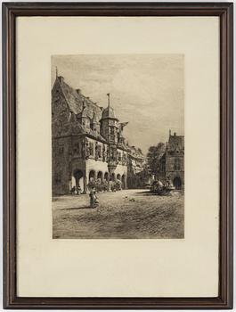 AXEL HERMAN HÄGG, Etching, 1893, signed.