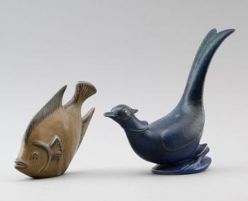 FIGURER, 5 delar, stengods, Gunnar Nylund, Rörstrand.