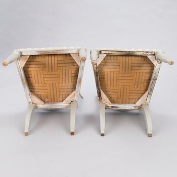 A PAIR OF GUSTAVIAN CHAIRS, late 18th century.