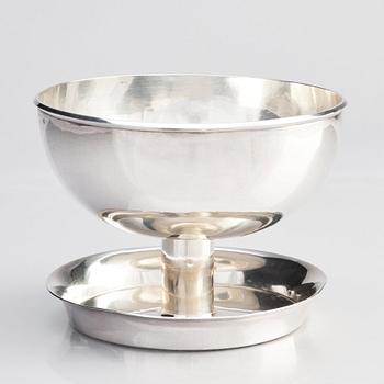 Birger Haglund, a sterling silver footed bowl. Stockholm 1969.