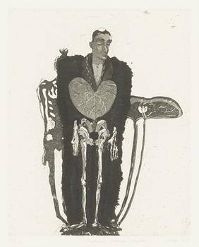 Outi Heiskanen, etching, signed and dated -93, numbered 9/30.