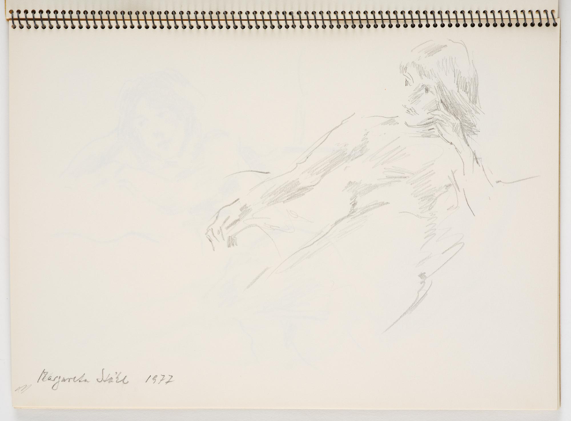 Lotte Laserstein, Skissblock med 23 teckningar varav 3 signerade.